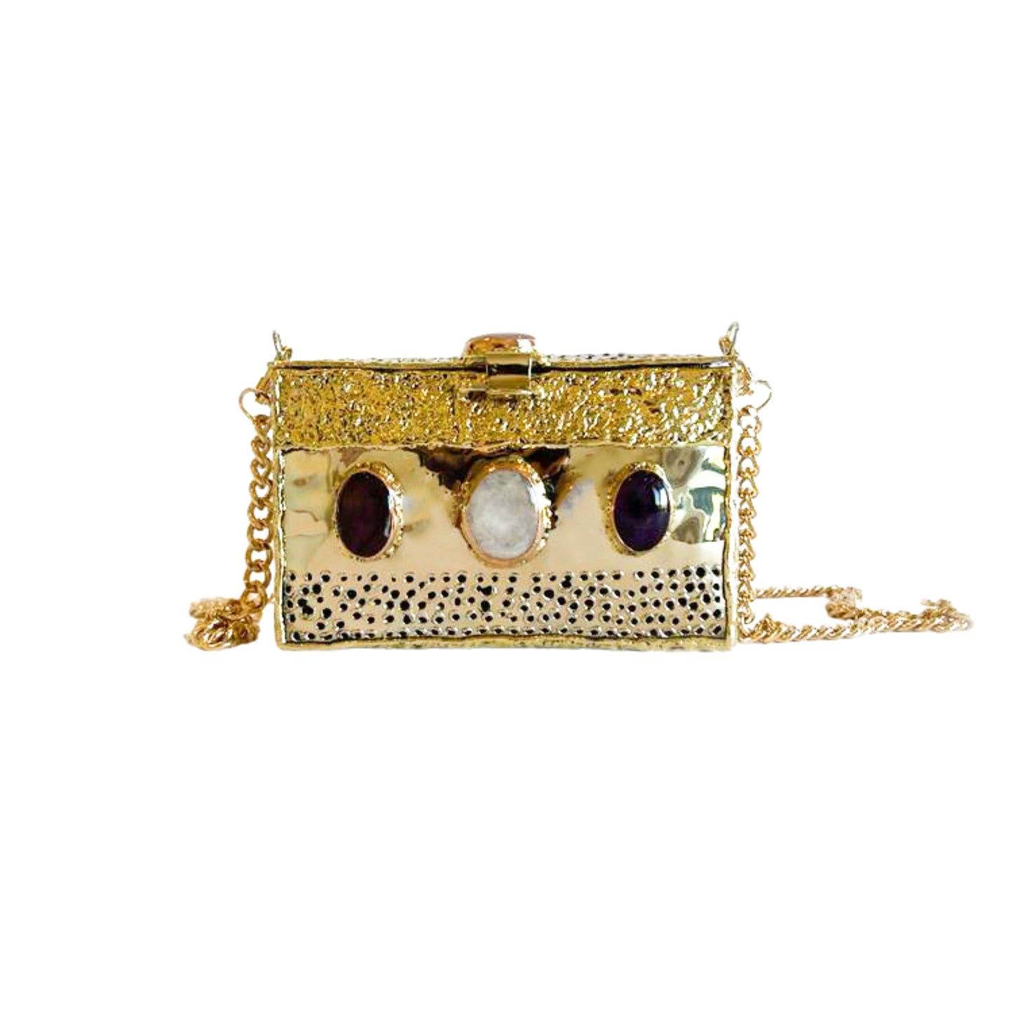 Handcrafted Amethyst & Quartz Bag