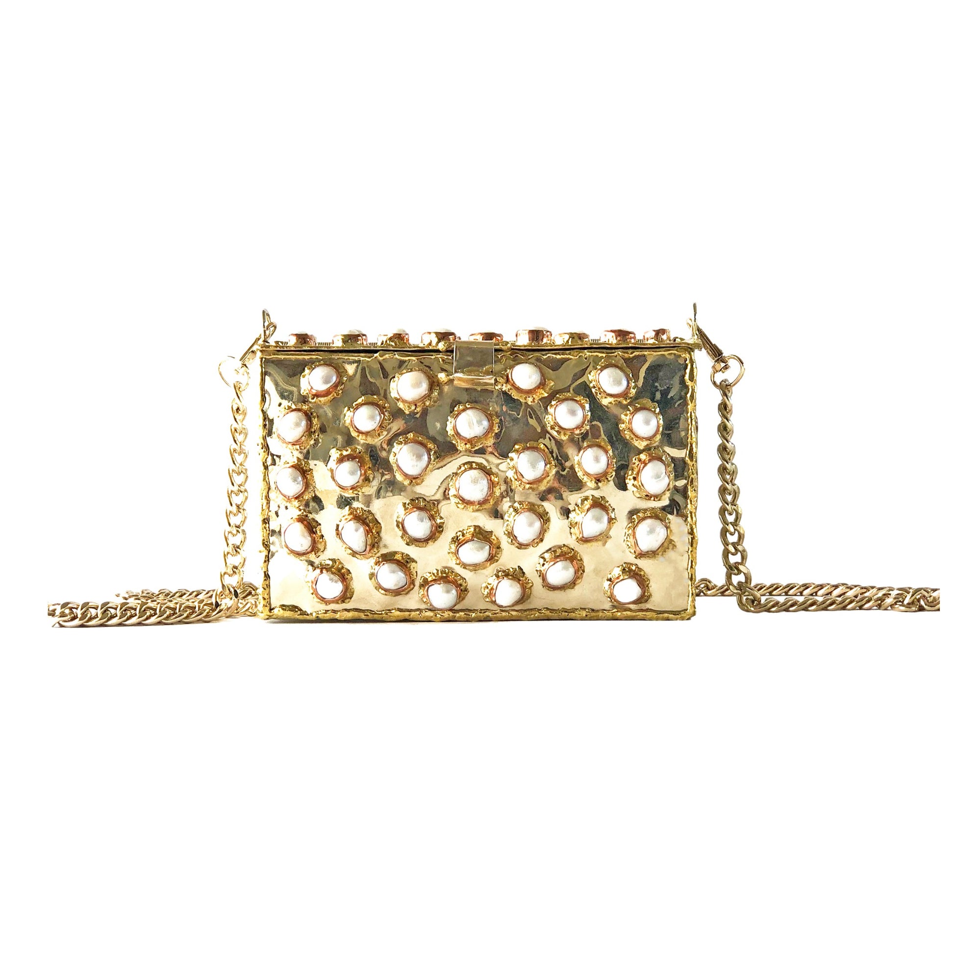 Handcrafted luxury pearls bag