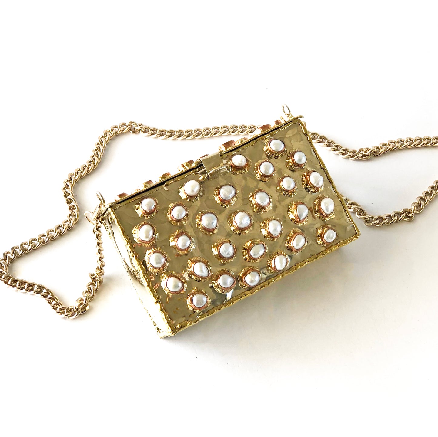 Handcrafted luxury pearls bag